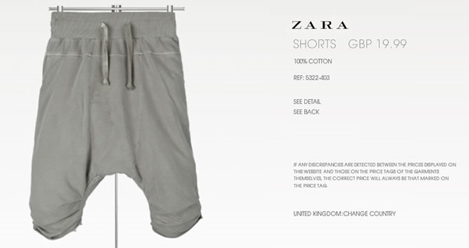 Zara Spring/Summer Harem Shorts