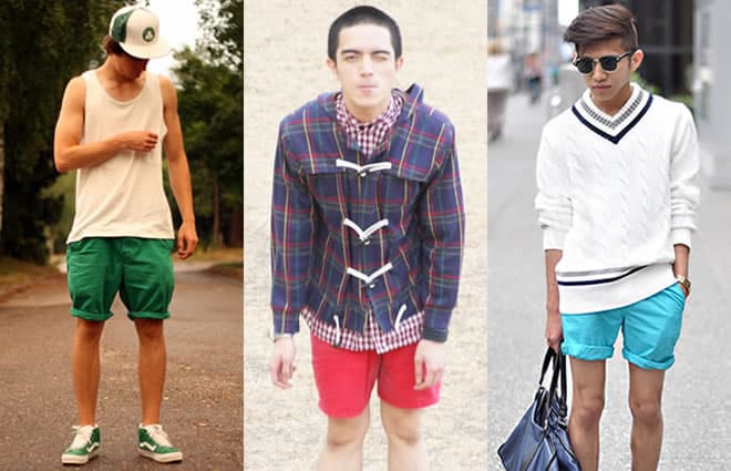 Men's Coloured Shorts Look Book