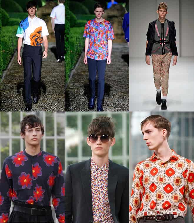 Floral Print on S/S 11 Men's Runways