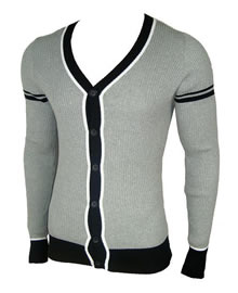MENS ZARA Grey Knitted CARDIGAN
