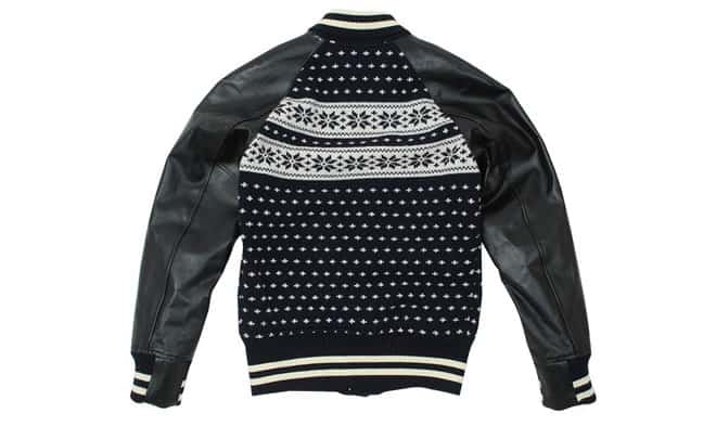 Junya Watanabe MAN Varsity Jacket black back view 