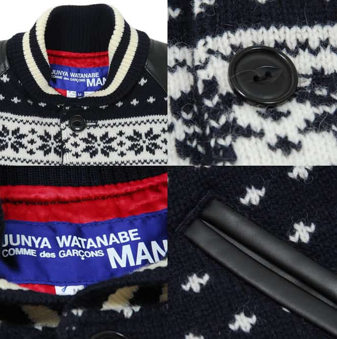Junya Watanabe MAN Varsity Jacket black details