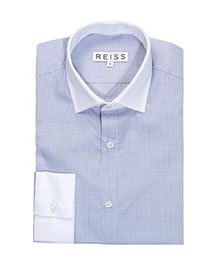 Helston MICRO CHECK MID BLUE