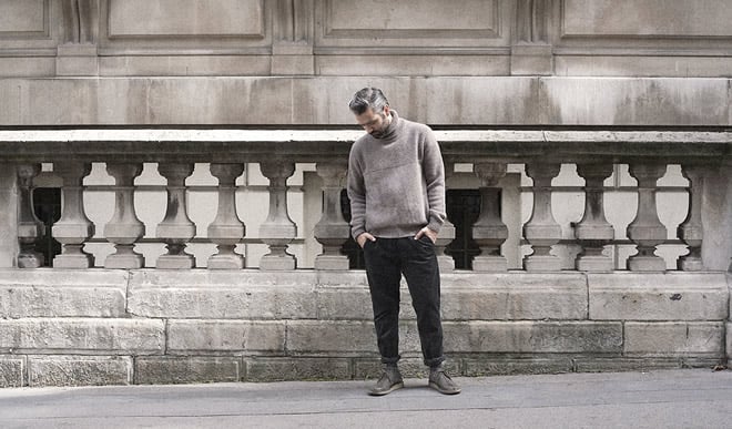 S.E.H Kelly Lambswool Rollneck Jumper Campaign