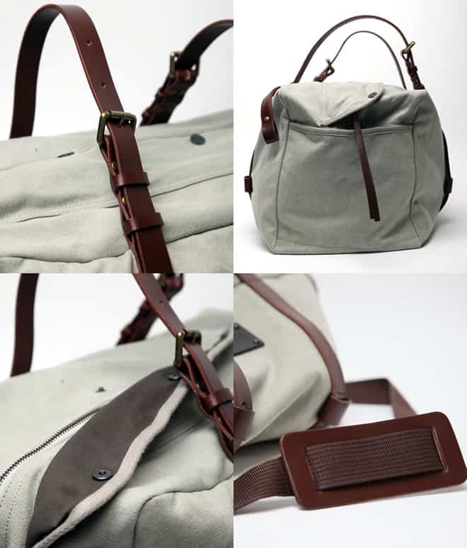 Acne Jeans Everest Bag Canvas / Tan Cowhide Details