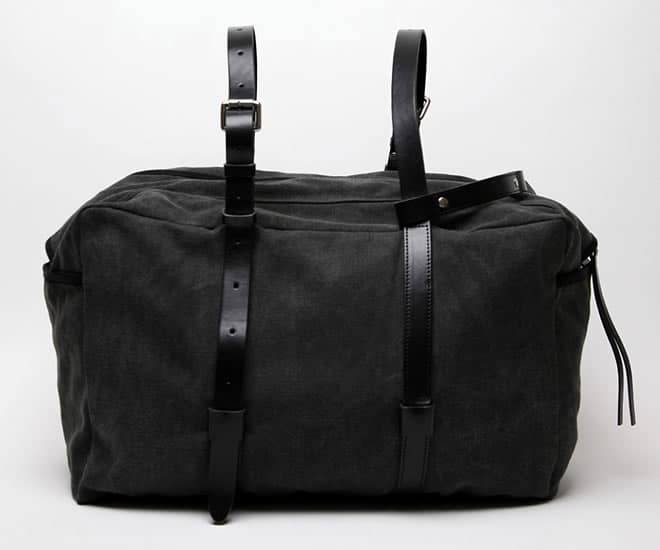 Acne Jeans Everest Bag Canvas / Black Cowhide Back