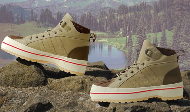 Adidas x B.Snowboards Collection Winterball Hi KZK sand campaign