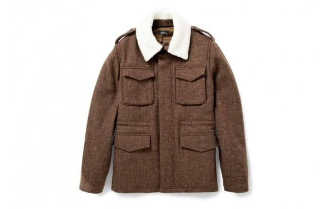 A.P.C. Heavyweight Harris Tweed Jacket Brown