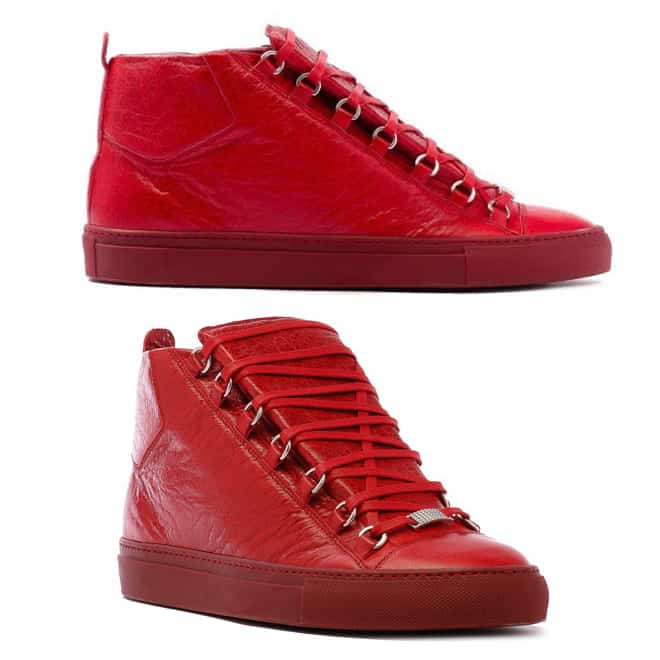 Balenciaga Fall 2011 Footwear Collection Mid top red