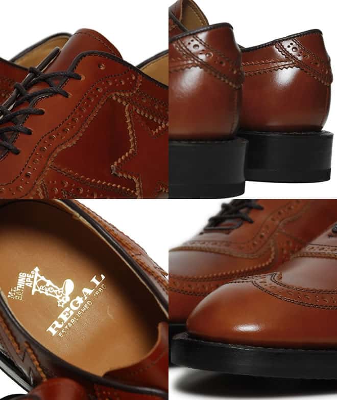 Mr. Bathing Ape Wing Sta x Bapesta Brown details