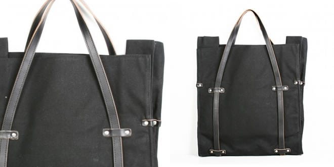 Billy Kirk Black Waxed Hobo Tote