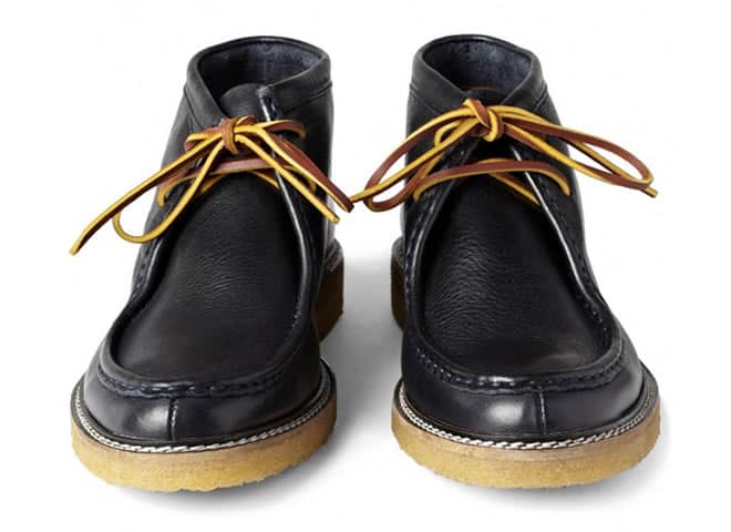 B Store Fargo Crepe-Sole Leather Boots front