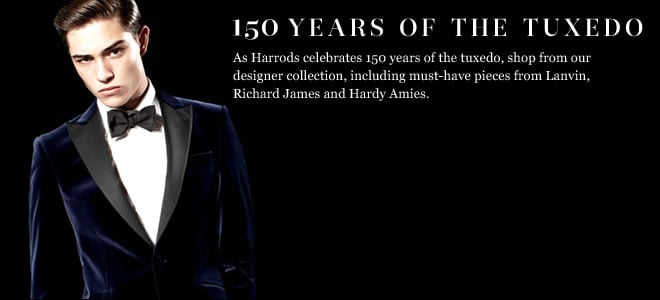 Celebrate 150 years of the tuxedo with Harrods.com