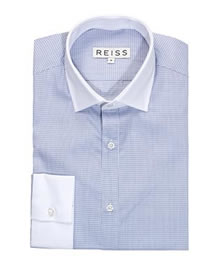 Helston MICRO CHECK MID BLUE