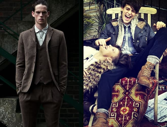 Topman Made in England Range (left) & River Island Global Nomad Look (right)
