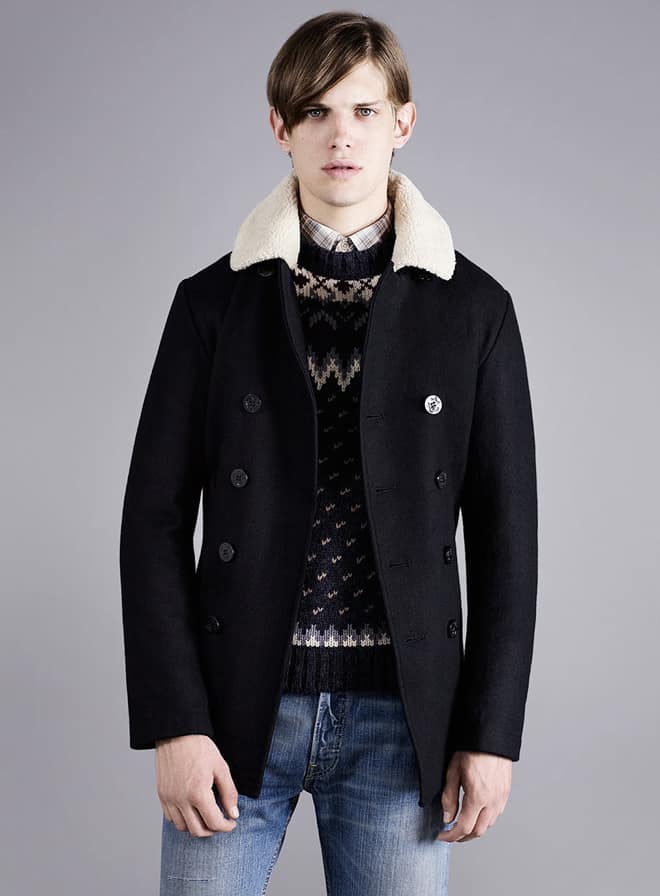 Topman Peacoat Project Topman Design Black Peacoat
