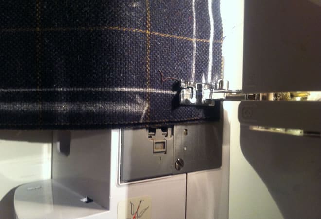Sew along the inside edge of the seam allowance