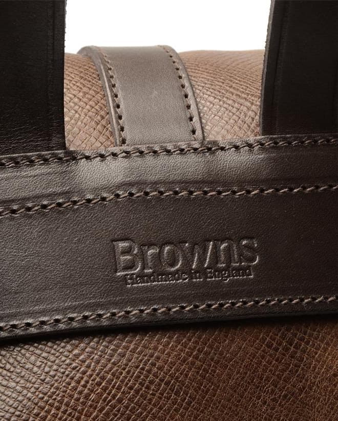 BROWNS Leather backpack with vintage finish