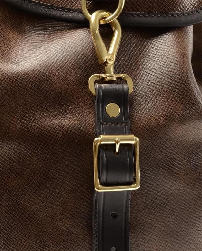 BROWNS Leather backpack with vintage finish