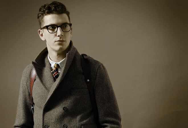 Nigel Cabourn 1940s Double Breasted Jacket Army Harris Tweed