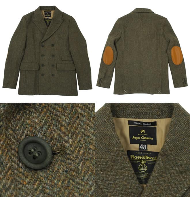 Nigel Cabourn 1940s Double Breasted Jacket Army Harris Tweed