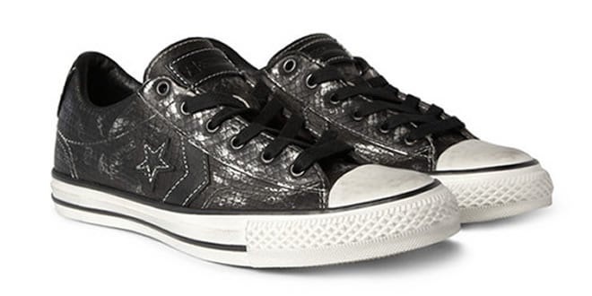 Converse x John Varvatos Metallic Snakeskin-Effect Trainers
