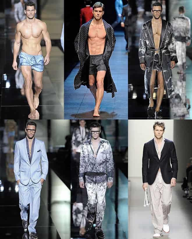 Men's Pyjamas and Loungewear on The Catwalks
