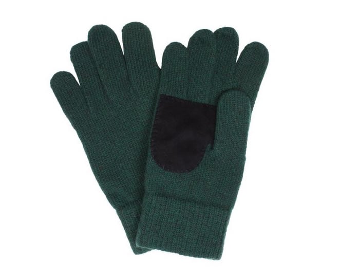 Oliver Spencer A/W11 Glove Collection Biking Glove Green Wool with Navy Suede