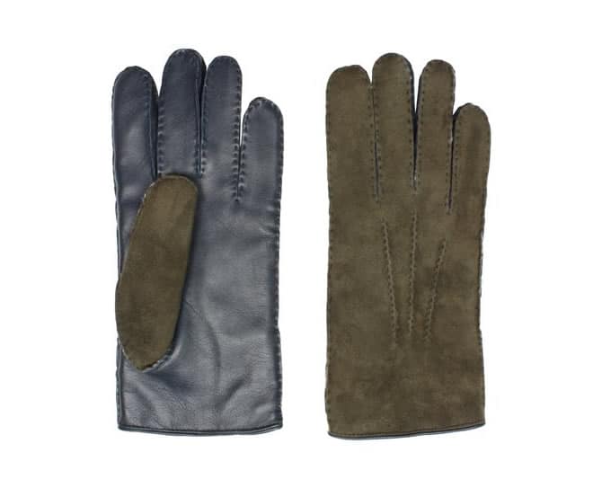 Oliver Spencer A/W11 Glove Collection Sheepskin Glove Chocolate / Navy