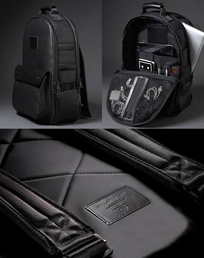 KILLSPENCER Utility Backpack black leather details