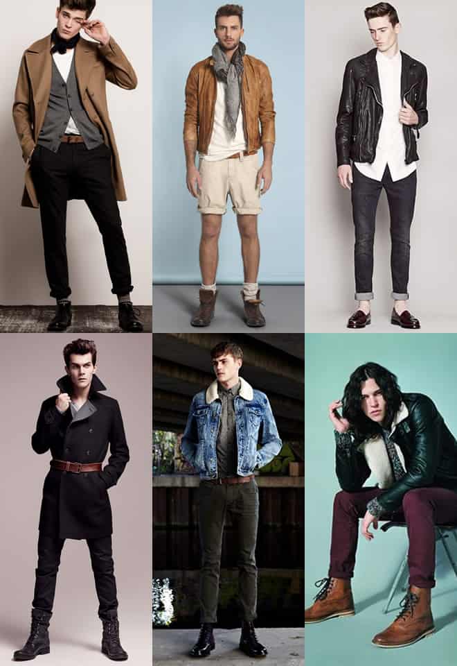 Men's Mixing Leather Colours Look Book