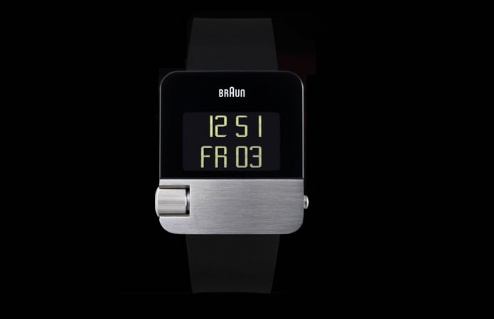 Braun BN10 Digital Watch black rubber