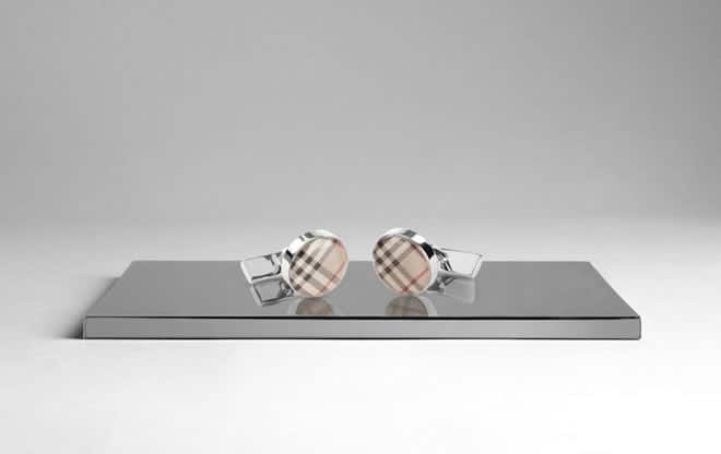 Burberry Enamel Check Cufflinks