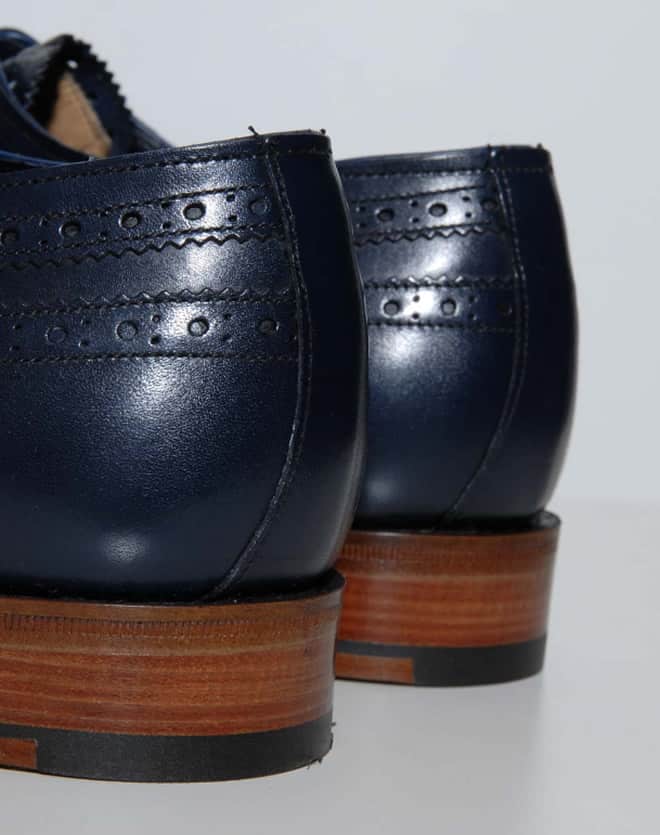 Grenson x Heritage Research Burrows Long Wing Brogue Navy Cordovan