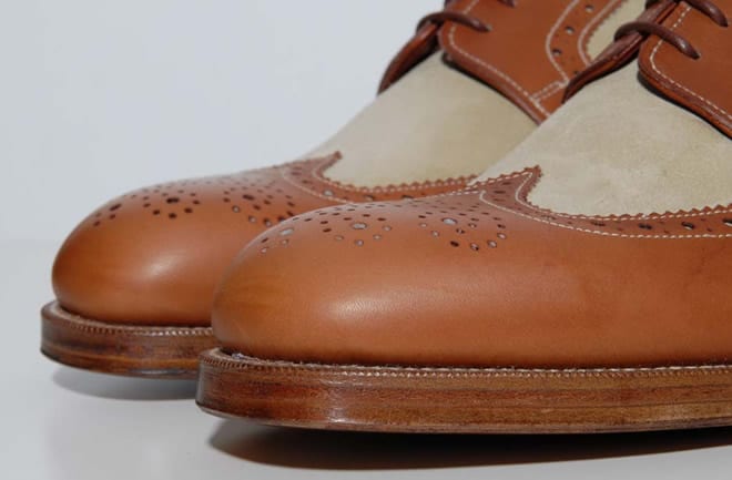 Grenson x Heritage Research Burrows Long Wing Brogue Tan Leather