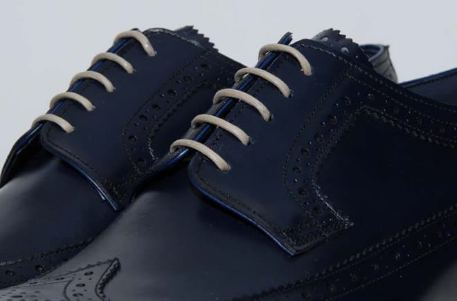 Grenson x Heritage Research Burrows Long Wing Brogue Navy Cordovan