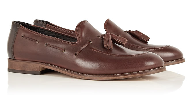 Hudson Chocolate Tassel Tyska Loafers