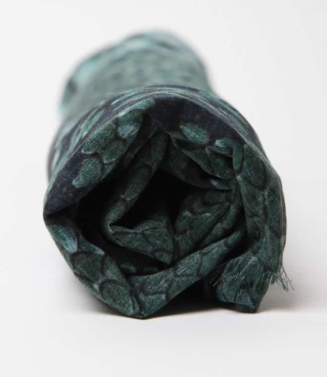 Jil Sander Python Print Scarf green