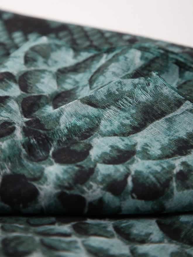 Jil Sander Python Print Scarf green