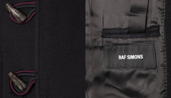 Raf Simons Horn Toggle Fastening Wool Jacket details