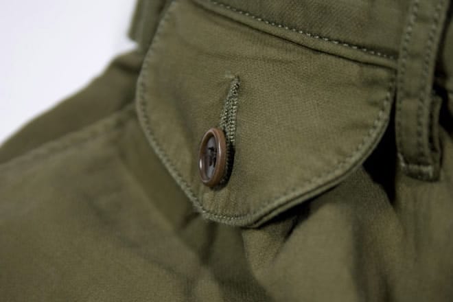 YMC Pleat Front Chino in olive