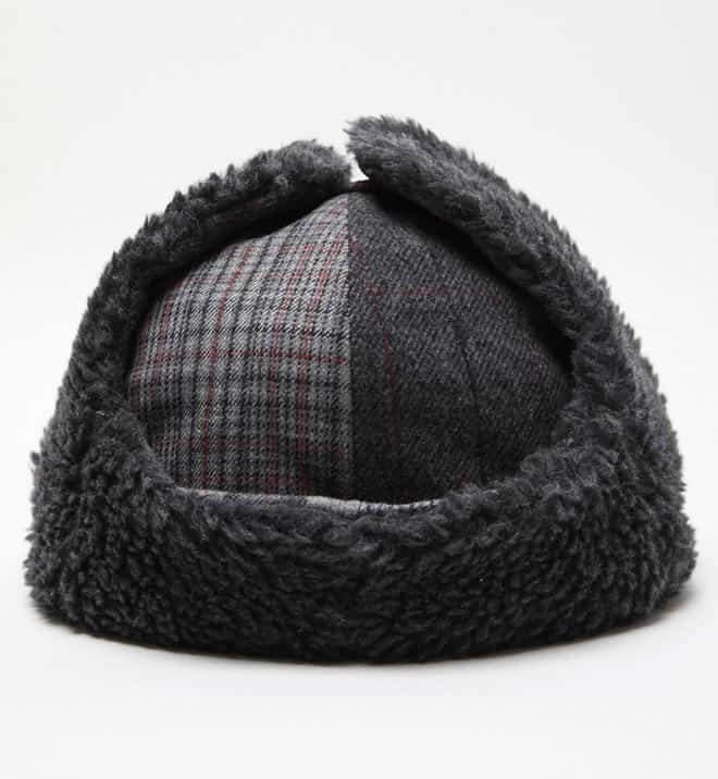 White Mountaineering Patchwork Chapka Cap grey