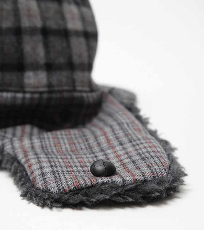 White Mountaineering Patchwork Chapka Cap grey