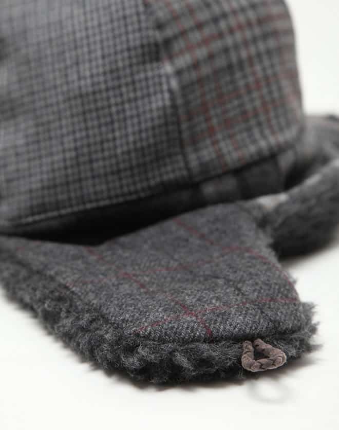 White Mountaineering Patchwork Chapka Cap grey