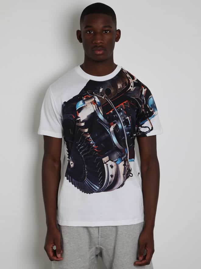 Christopher Kane Men's White Engine T-Shirt