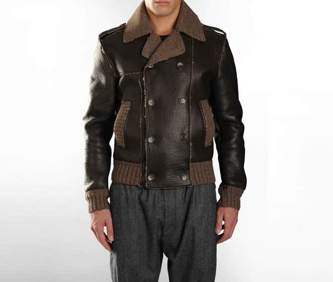 D&G Double Breasted Leather Jacket
