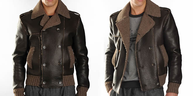 D&G Double Breasted Leather Jacket