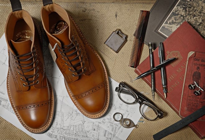 Tricker's for End Hunting Co. Toecap Brogue Boot