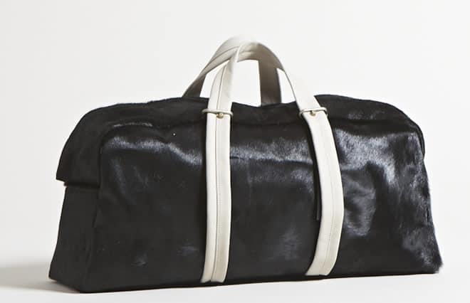 Haerfest Men's Pony Skin Overnight Duffel Bag