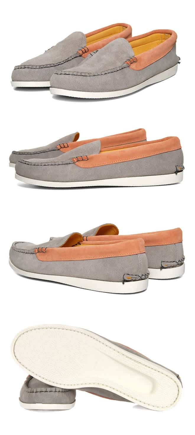 Kitsuné x Quoddy Moccasin Grey & Peach